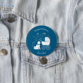 Badge Rond 7,6 Cm Chien Baby shower Goldendoodle (En situation)