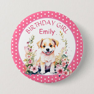 Badge Rond 7,6 Cm Chien Chien Chien à thème Anniversaire personnalis