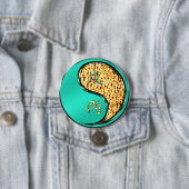 Badge Rond 7,6 Cm Chien de Feu (En situation)
