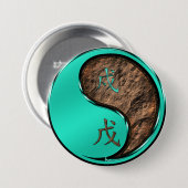 Badge Rond 7,6 Cm Chien de Terre (Devant & derrière)
