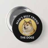 Badge Rond 7,6 Cm Chien Dogecoin Personnalisé (Devant & derrière)