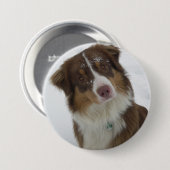 Badge Rond 7,6 Cm Chien mignon (Devant & derrière)
