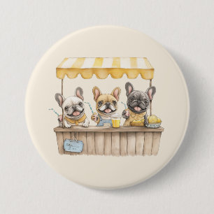 Badge Rond 7,6 Cm Chiens De France En Tête De Lemonade