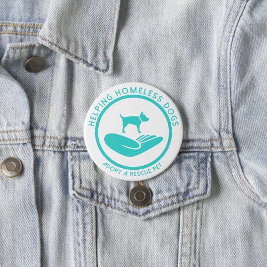 Badge Rond 7,6 Cm "Chiens sans abri de aide " (En situation)