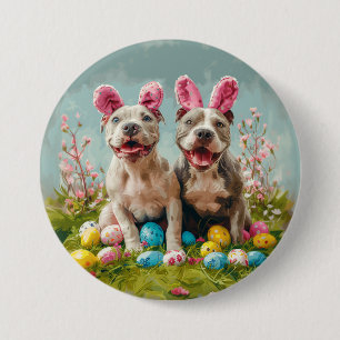 Badge Rond 7,6 Cm Chiens taureaux de Pâques