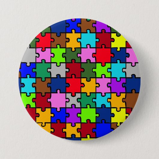 Badge Rond 7,6 Cm Chiffre autiste (Devant)