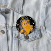 Badge Rond 7,6 Cm Child Hanuman Button (En situation)