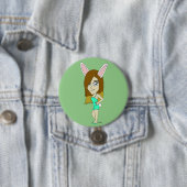 Badge Rond 7,6 Cm Chini Bunny (En situation)