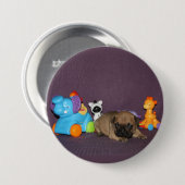 Badge Rond 7,6 Cm chiot bouledogue français (Devant & derrière)