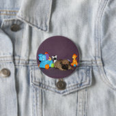 Badge Rond 7,6 Cm chiot bouledogue français (En situation)