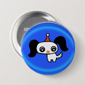 Badge Rond 7,6 Cm chiot mignon (Devant & derrière)