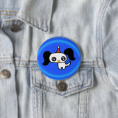 Badge Rond 7,6 Cm chiot mignon (En situation)