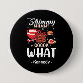Badge Rond 7,6 Cm Chocolat chaud amusant et biscuit hiver (Devant)