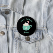 Badge Rond 7,6 Cm Chocolat chaud de Noël (En situation)