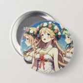 Badge Rond 7,6 Cm Choeur d'anime (Devant & derrière)