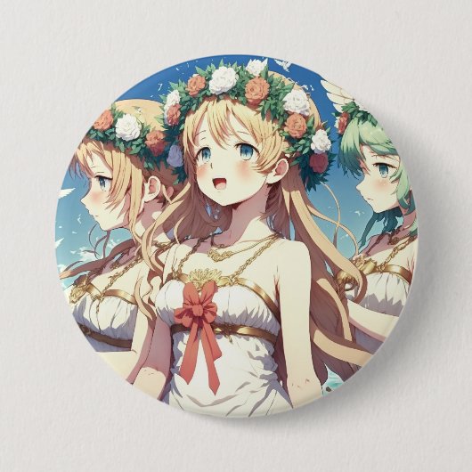Badge Rond 7,6 Cm Choeur d'anime (Devant)
