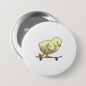 Badge Rond 7,6 Cm Choisir comme patineur avec skateboard (Devant & derrière)