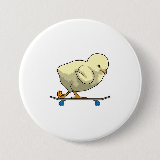 Badge Rond 7,6 Cm Choisir comme patineur avec skateboard (Devant)
