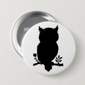 Badge Rond 7,6 Cm Chouette (Devant & derrière)