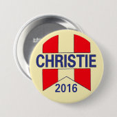 Badge Rond 7,6 Cm Chris Christie 2016 (Devant & derrière)