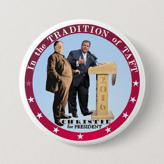 Badge Rond 7,6 Cm Christie pour le président 2016 (Devant)