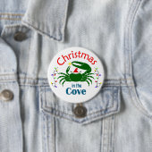 Badge Rond 7,6 Cm Christmas in the Cove Large Button (En situation)