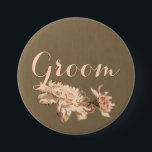 Badge Rond 7,6 Cm Chrysanthèmes dans un bouton de chambre à bouteill<br><div class="desc">Peinture romantique des chrysanthèmes d'automne. Une partie des Chrysanthèmes dans une collection de bouteilles.</div>