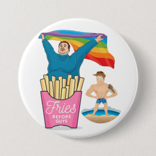 Badge Rond 7,6 Cm CHUBBY CHASER LGBT Fierté Gay Drôle Twink 