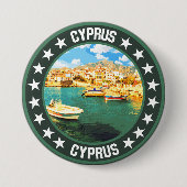 Badge Rond 7,6 Cm Chypre (Devant)