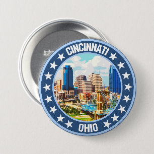 Badge Rond 7,6 Cm Cincinnati