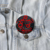 Badge Rond 7,6 Cm Circuit rouge (En situation)