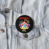 Badge Rond 7,6 Cm Circus Carnival Party Girl Theme Matching (En situation)