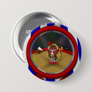 Badge Rond 7,6 Cm Cirque de 3 anneaux - chef de piste