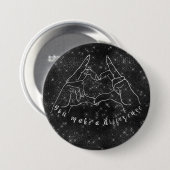 Badge Rond 7,6 Cm Citation de différence (Devant & derrière)