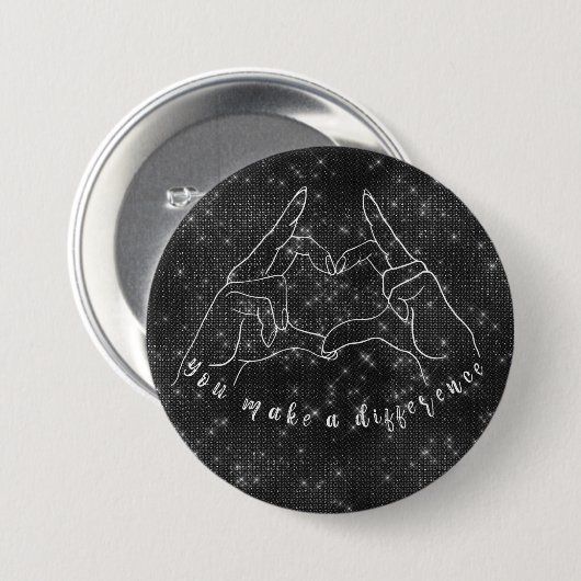 Badge Rond 7,6 Cm Citation de différence (Devant & derrière)