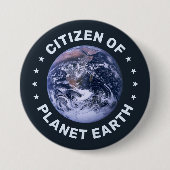 Badge Rond 7,6 Cm Citoyen de la planète Terre (Devant)