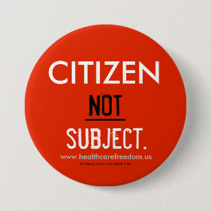 Badge Rond 7,6 Cm Citoyen non soumis - Pin