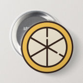 Badge Rond 7,6 Cm citron (Devant & derrière)
