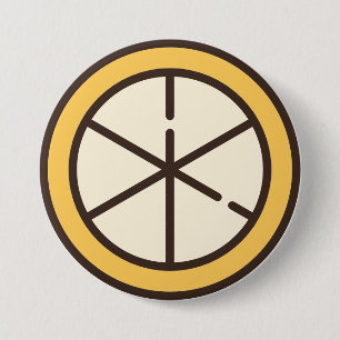 Badge Rond 7,6 Cm citron
