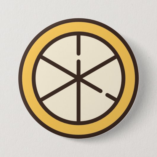 Badge Rond 7,6 Cm citron (Devant)