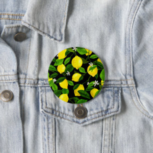 Badge Rond 7,6 Cm Citron Aquarelle 2