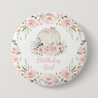 Citrouille Anniversaire Fille rose Blush Automne F