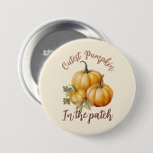 Badge Rond 7,6 Cm Citrouille le plus précis dans le patch (Devant & derrière)