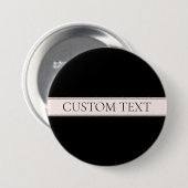 Badge Rond 7,6 Cm Clair rose pâle Bleu Bande et Élégant Texte modifi (Devant & derrière)