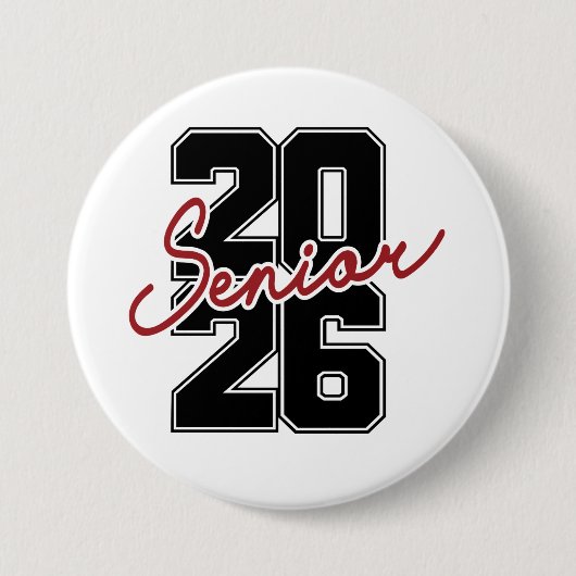 Badge Rond 7,6 Cm Class of 2026 (Devant)