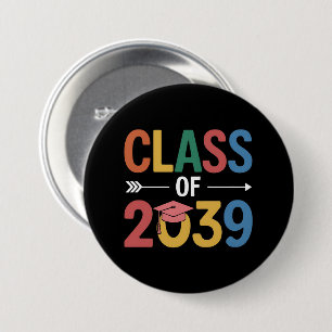 Badge Rond 7,6 Cm Classe super de 2039 Diplômé Senior 2039