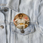 Badge Rond 7,6 Cm Cléopâtre (En situation)