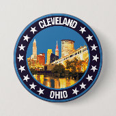 Badge Rond 7,6 Cm Cleveland (Devant)
