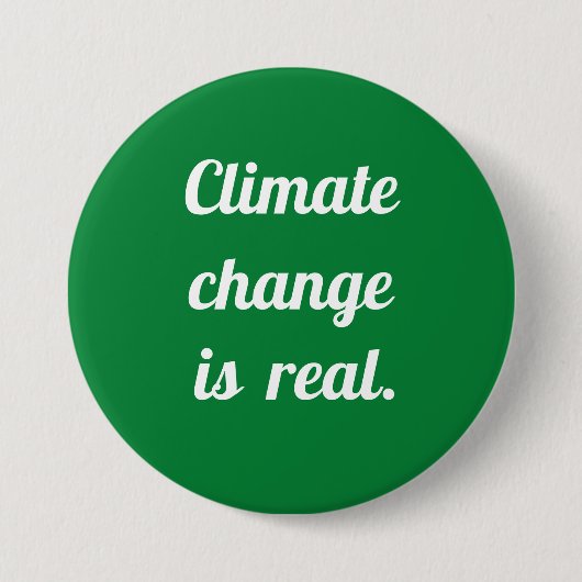 Badge Rond 7,6 Cm Climate Change: Green Button (Devant)