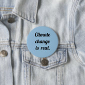 Badge Rond 7,6 Cm Climate Change: Light Blue Button (En situation)